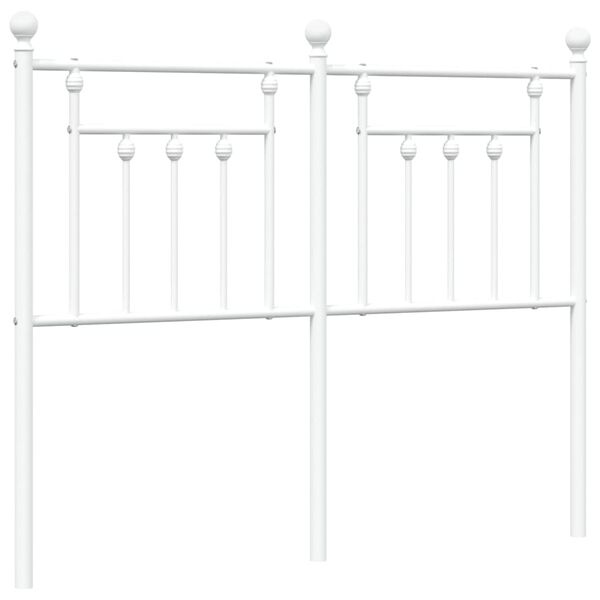 vidaXL Metalowe wezgłowie, białe, 120 cm