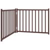 vidaXL Składana bramka dla psa, 2 panele, brązowy dąb, 160 cm, drewno