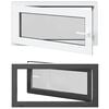 vidaXL Okno piwniczne RISOR 100 x 50 cm PVC i szkło antracytowy