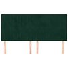 vidaXL Zagł&oacute;wek ciemnozielony 200x5x118/128 cm aksamit