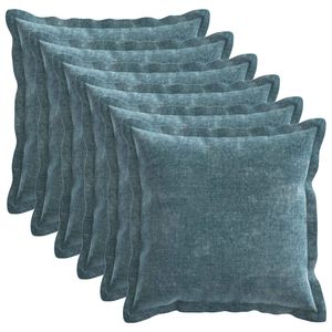 vidaXL Poszewka na poduszkę 6 pcs HOUTEN niebieski 50 x 50 cm