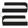 vidaXL Rama ł&oacute;żka narożnego z materacem Czarny 100 x 200 cm tkanina