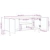 vidaXL Szafka pod telewizor, 105x33x46 cm, lite drewno akacjowe