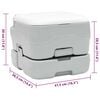 vidaXL Toaleta kempingowa Szary i biały 41,5 x 36,5 x 30 cm Polietylen