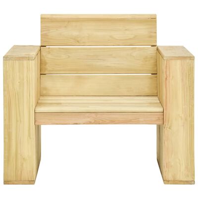 vidaXL Krzesło ogrodowe z jasnozielonymi poduszkami, drewno sosnowe