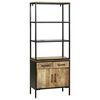 vidaXL Highboard z szufladą Brązowy 70 x 35 x 180 cm Drewno z mango