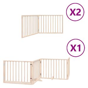 vidaXL Składana bramka dla psa, z drzwiami, 8 paneli, 640 cm