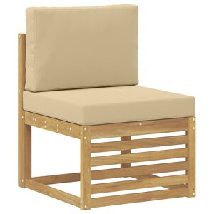 vidaXL Środkowa sofa ogrodowa Lite Drewno Akacji Biały