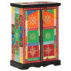 vidaXL Ręcznie malowana szafka z drzwiami, 53x30x75 cm, drewno mango
