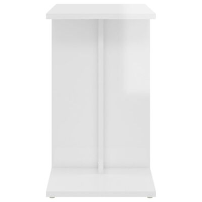 vidaXL Stolik boczny, biel z połyskiem, 50x30x50 cm