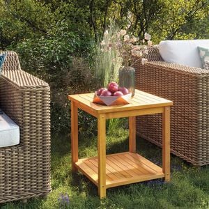 vidaXL Stolik boczny z litego drewna akacjowego, 45 x 45 x 45 cm
