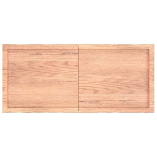 vidaXL Blat jasnobrązowy 120x50x(2-6) cm drewno z naturalną krawędzią