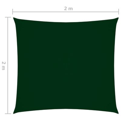 vidaXL Żagiel ogrodowy, tkanina Oxford, kwadrat, 2x2 m, ciemnozielony