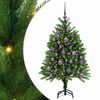 vidaXL Choinka z 150 diodami LED z podstawą Zielony 120 cm PE