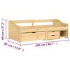 vidaXL Łóżko dzienne, 3 szuflady, IRUN, 90x200 cm, sosna