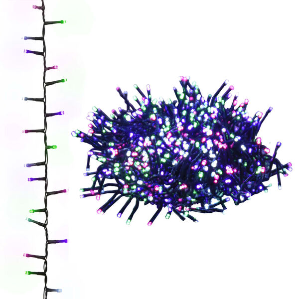 vidaXL Lampki LED, 1000 diod, gęsto rozmieszczone, pastelowe, 25 m PVC