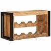 vidaXL Regał na wino Brązowy 80 x 45 x 33 cm Lite Surowe Drewno Mango