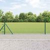 vidaXL Słupek ogrodzeniowy. Zielony 25 x 0,5 m (siatka 13 mm) Stal