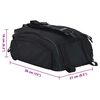 vidaXL Torba rowerowa Czarny 38 x 21 x 16 cm Poliester