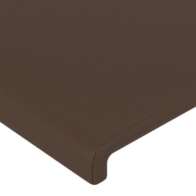 vidaXL Zagłówek do łóżka, brązowy, 100x5x78/88 cm, sztuczna skóra