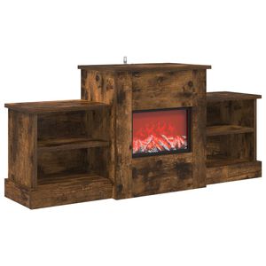 vidaXL Kominek elektryczny Dąb wędzony 110 x 30 x 50 cm