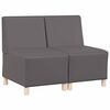 vidaXL Modułowa sofa bez podłokietników 2 pcs Szary 55 x 74 x 82 cm
