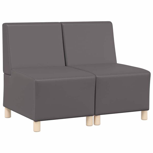 vidaXL Modułowa sofa bez podłokietników 2 pcs Szary 55 x 74 x 82 cm