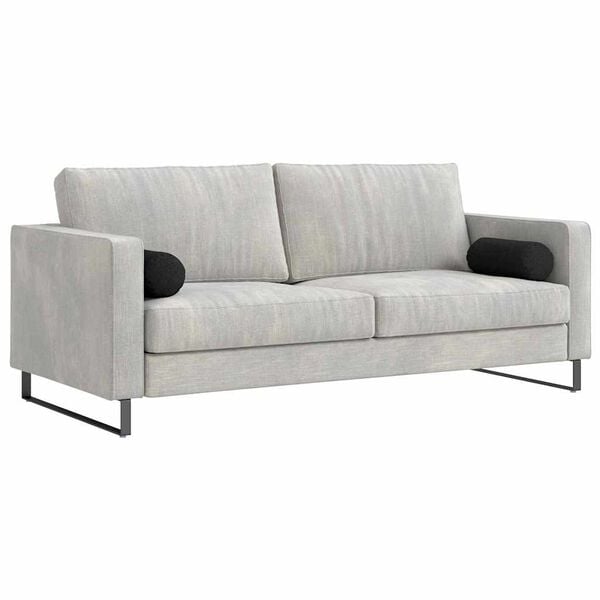 vidaXL Poduszki Wałkowe 2 pcs Czarny &Oslash; 15 x 40 cm tkanina