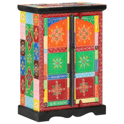vidaXL Ręcznie malowana szafka z drzwiami, 53x30x75 cm, drewno mango