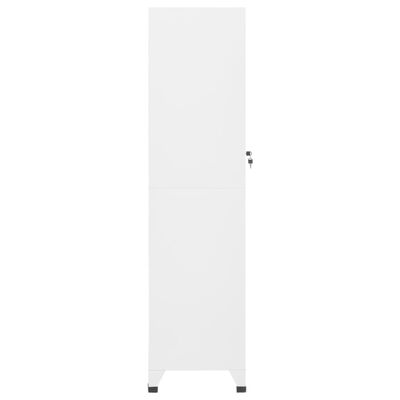 vidaXL Szafka zamykana na klucz, biała, 38x45x180 cm, stalowa
