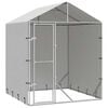 vidaXL Kojec dla psa, z dachem, srebrny, 2x2x2,5 m, stal galwanizowana