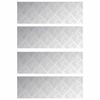 vidaXL Stopień 4 szt. 75 x 25 cm Srebrny Aluminium Prostokątny