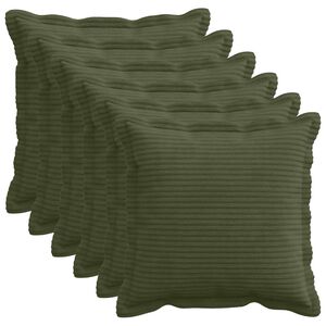 vidaXL Poszewka na poduszkę 6 szt. HOUTEN zielony 30 x 30 cm sztruks