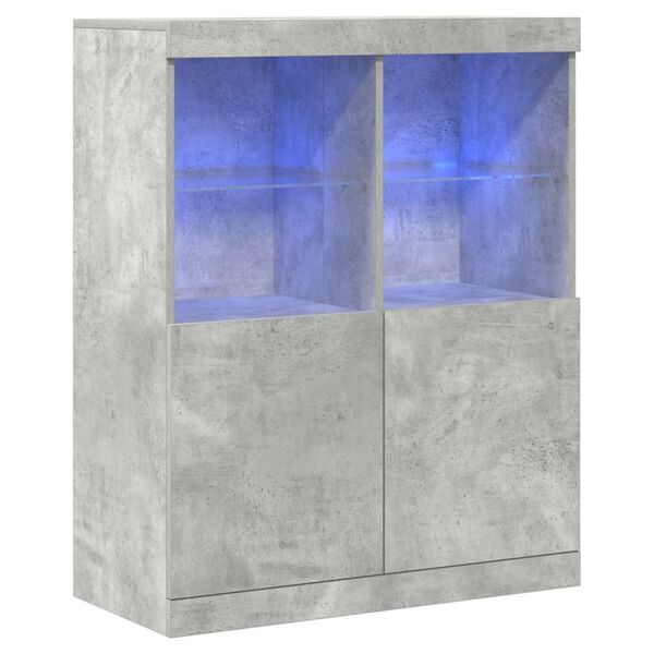 vidaXL Szafka, szarość betonu, 81x37x100 cm, materiał drewnopochodny