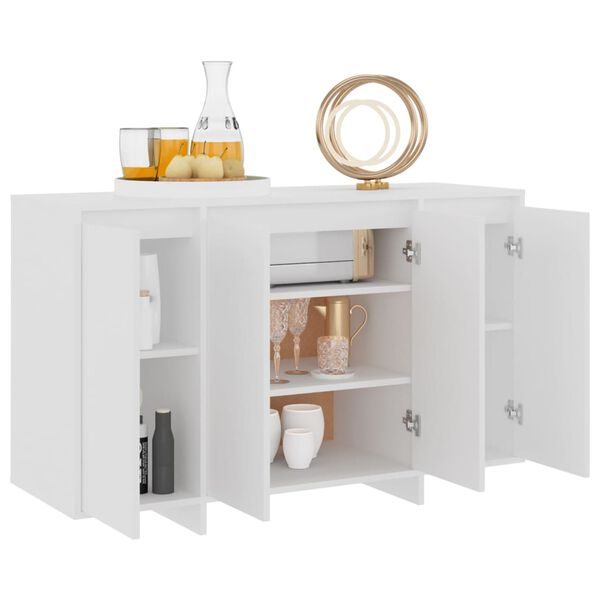 vidaXL Szafka, biała, 120x41x75 cm, materiał drewnopochodny