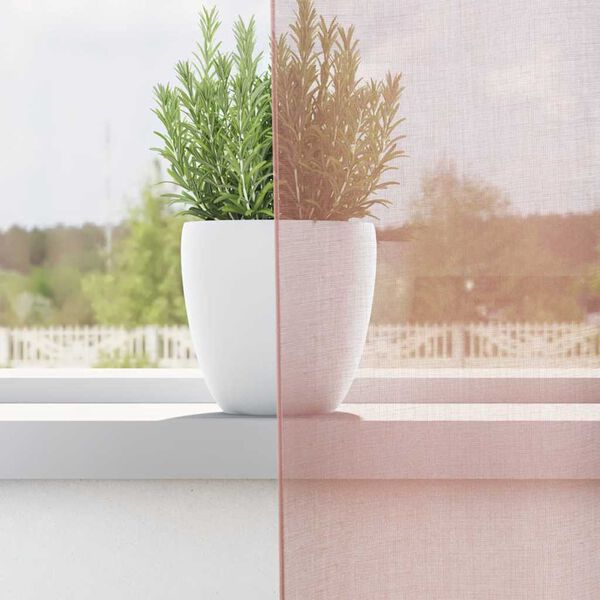 vidaXL Zasłony woalowe z przelotkami 2 szt. Różowe 140x225 cm