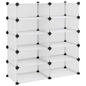 vidaXL Stojak na buty, przezroczysty, 84x32x88,5 cm, PP