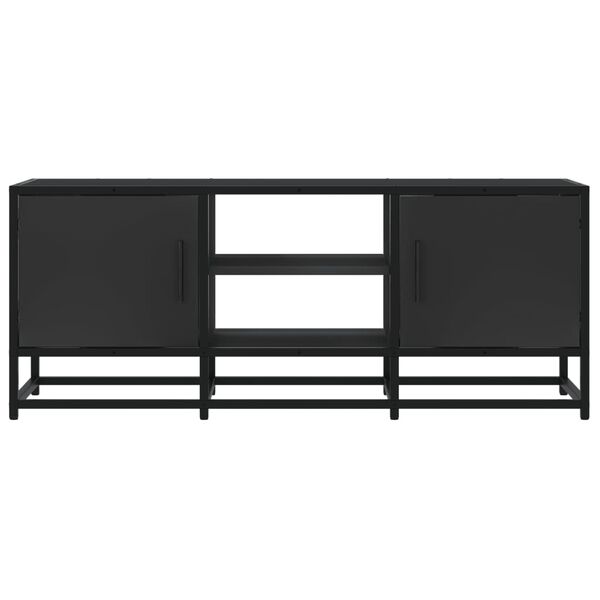 vidaXL Szafka pod TV, czarna, 100x35x41 cm, materiał drewnopochodny