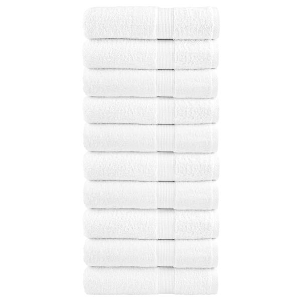 vidaXL Ręczniki premium, SOLUND, 10 szt., białe, 50x100 cm, 600 g/m&sup2;
