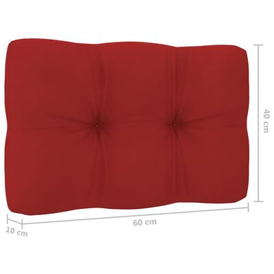 vidaXL Krzesło ogrodowe z czerwonymi poduszkami, impregnowana sosna
