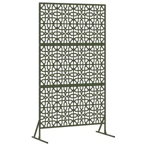 vidaXL Ekran prywatności Oliwkowy 100 x 50 x 180 cm Stal