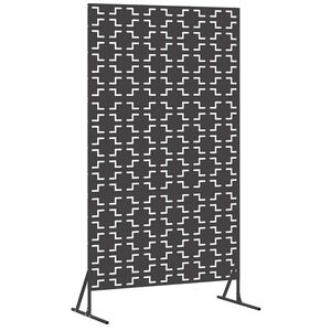 vidaXL Ekran prywatności 100 x 50 x 180 cm Stal Czarny