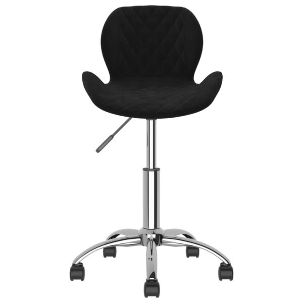 vidaXL Obrotowe krzesła stołowe, 4 szt., czarne, obite aksamitem