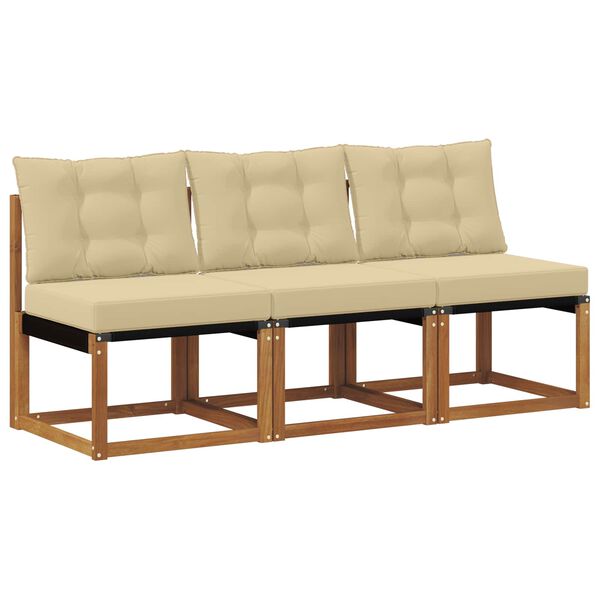 vidaXL 3 Sztuka Sofa środkowa na zewnątrz