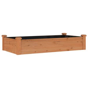 vidaXL Podwyższona rabata z wyści&oacute;łką, brązowa, 120x60x25 cm, jodła