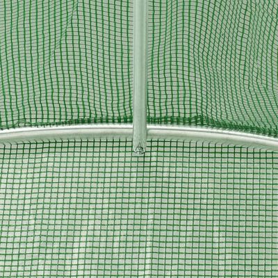 vidaXL Szklarnia ze stalową ramą, zielona, 24 m², 6x4x2 m