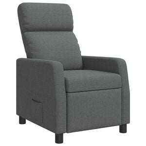 vidaXL Fotel recliner ciemnoszary tkanina