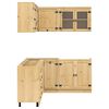 vidaXL Szafkowy z szufladą SKI 10 pcs Miodowy Brąz Lite drewno sosnowe
