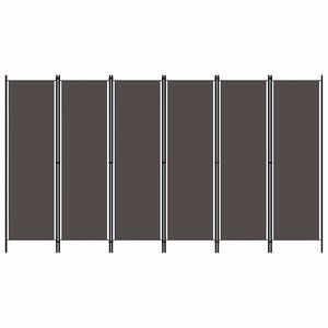 vidaXL Parawan 6-panelowy, antracytowy, 300 x 180 cm