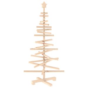 vidaXL Drewniana choinka KOTKA 120 cm Lite drewno sosnowe Naturalny